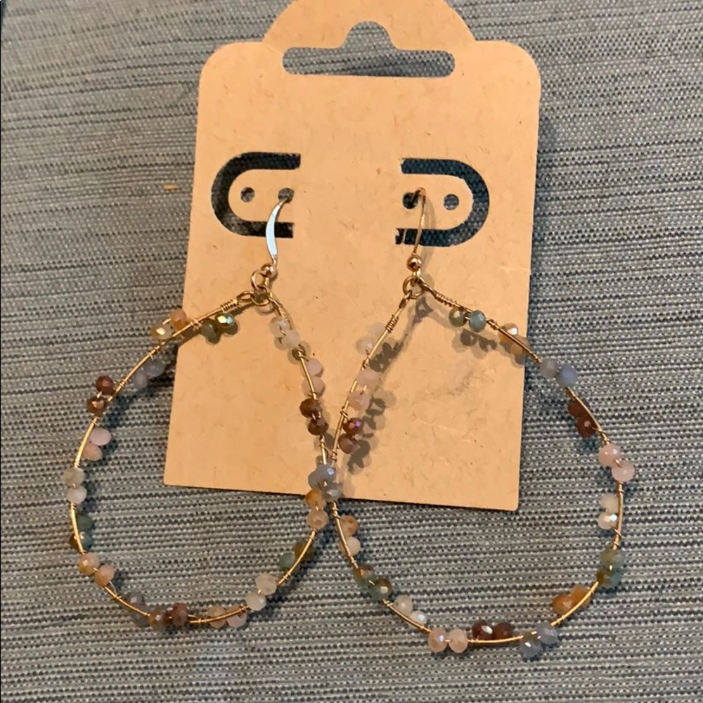 Boutique gold and pastel earrings